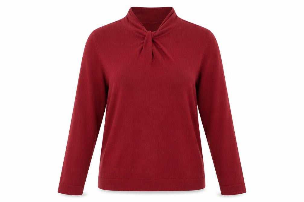 Hobbs Women's Red Long Sleeve Jumper L Viscose Wool Cashmere Blend