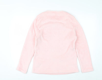 Disney Women Pink Eeyore Fleece Pyjama Top XS Long Sleeve