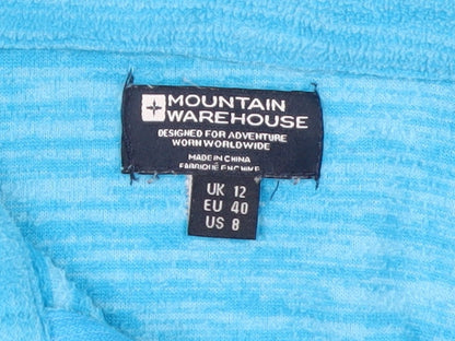 Mountain Warehouse Women's Blue 1/2 Zip Fleece Pullover UK 12