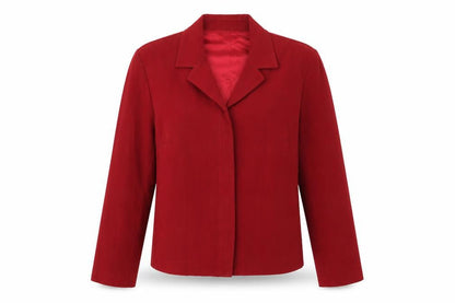Clio Petites Women's Red Short Jacket Size S Petite Lined Polyester