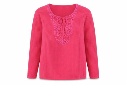 Cotton Traders Women’s Pink Knit Tunic Top Size 18/20 Long Sleeve Acrylic