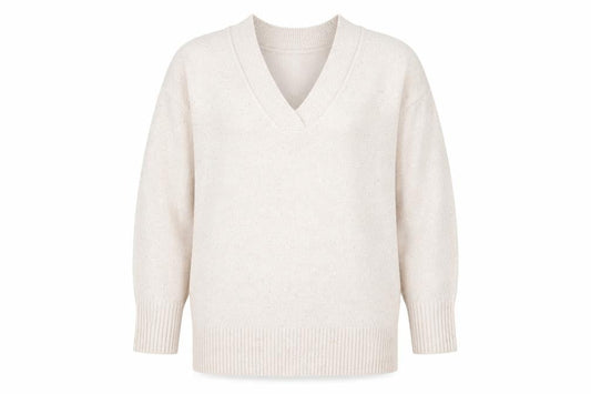 Wallis Womens Beige V-Neck Sparkle Pullover Jumper Size S