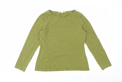 Seasalt Cornwall Women’s Green Long Sleeve Basic T-Shirt Size 14