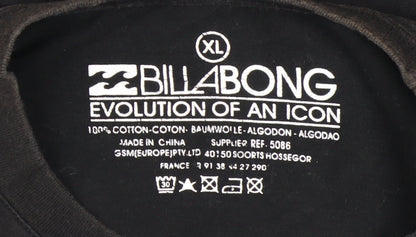Billabong Men's Black XL Surf Logo Graphic Cotton T-Shirt