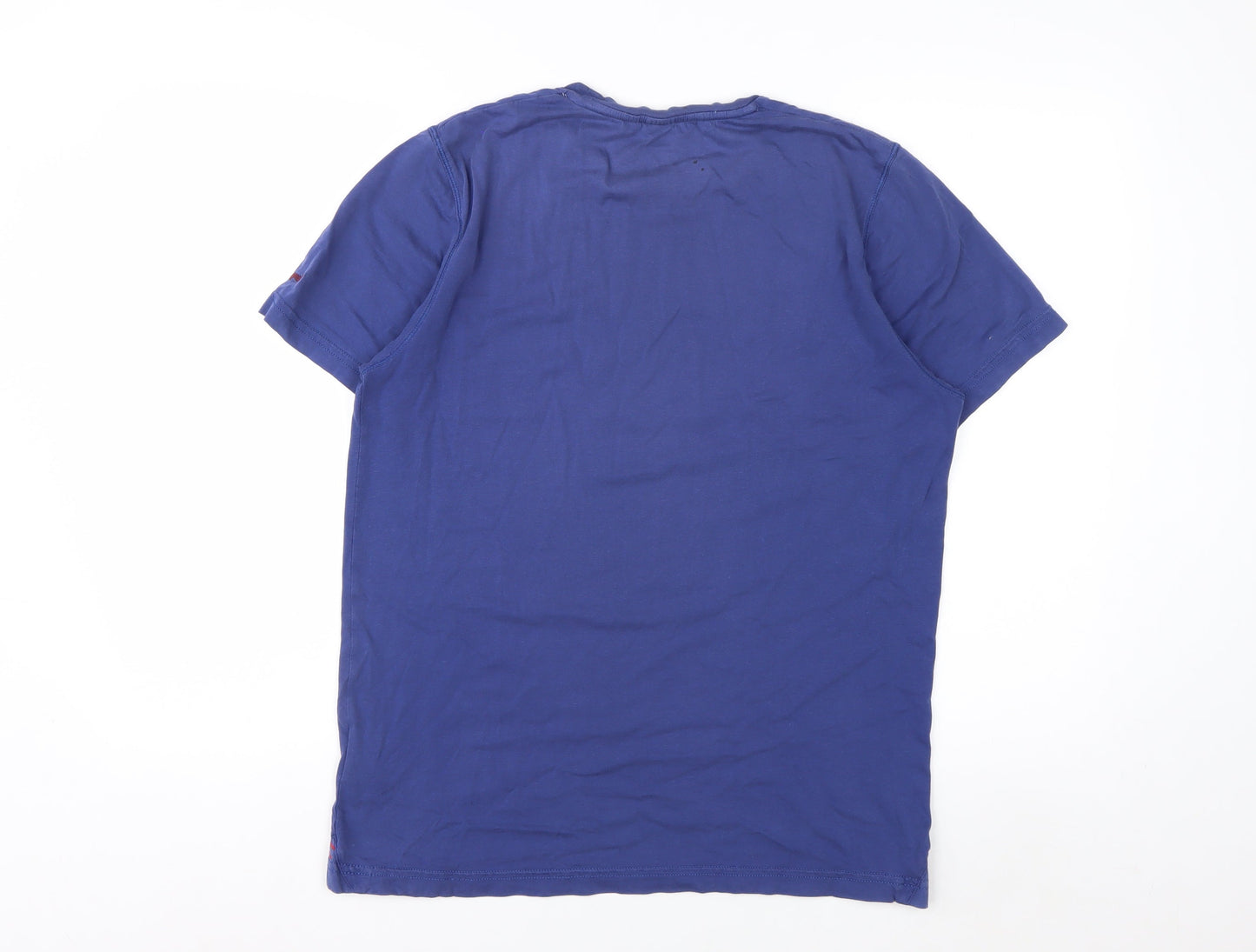 White Stuff Men's Blue Recording Studios Graphic T-Shirt Medium