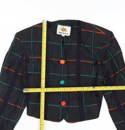 Ronfranco Women’s Multicoloured Checked Cropped Blazer Size 8