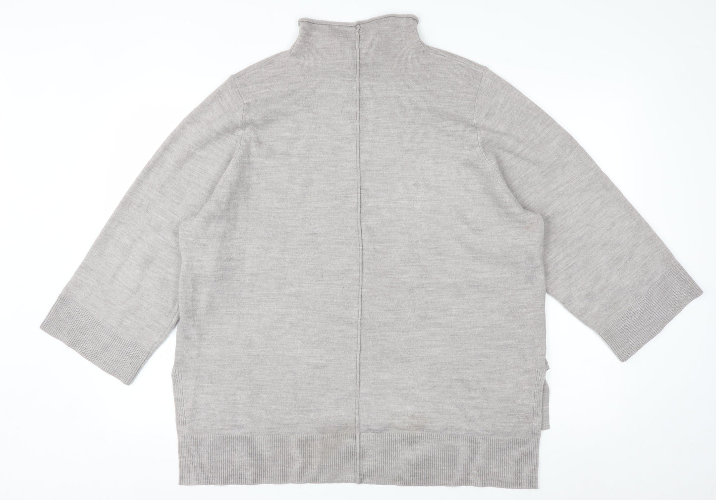 French Connection Womens Beige XL Mock Neck Knit Jumper