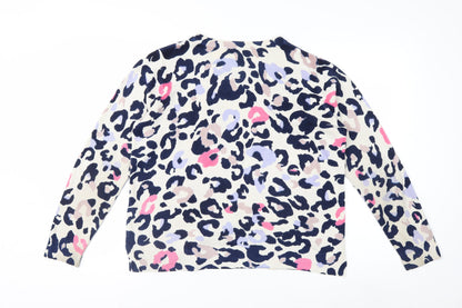 Marks and Spencer Women's Multicoloured Animal Print Acrylic Jumper Size 14
