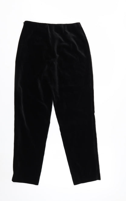 Marks and Spencer Women’s Black Velvet Petite Size 10 Straight Trousers