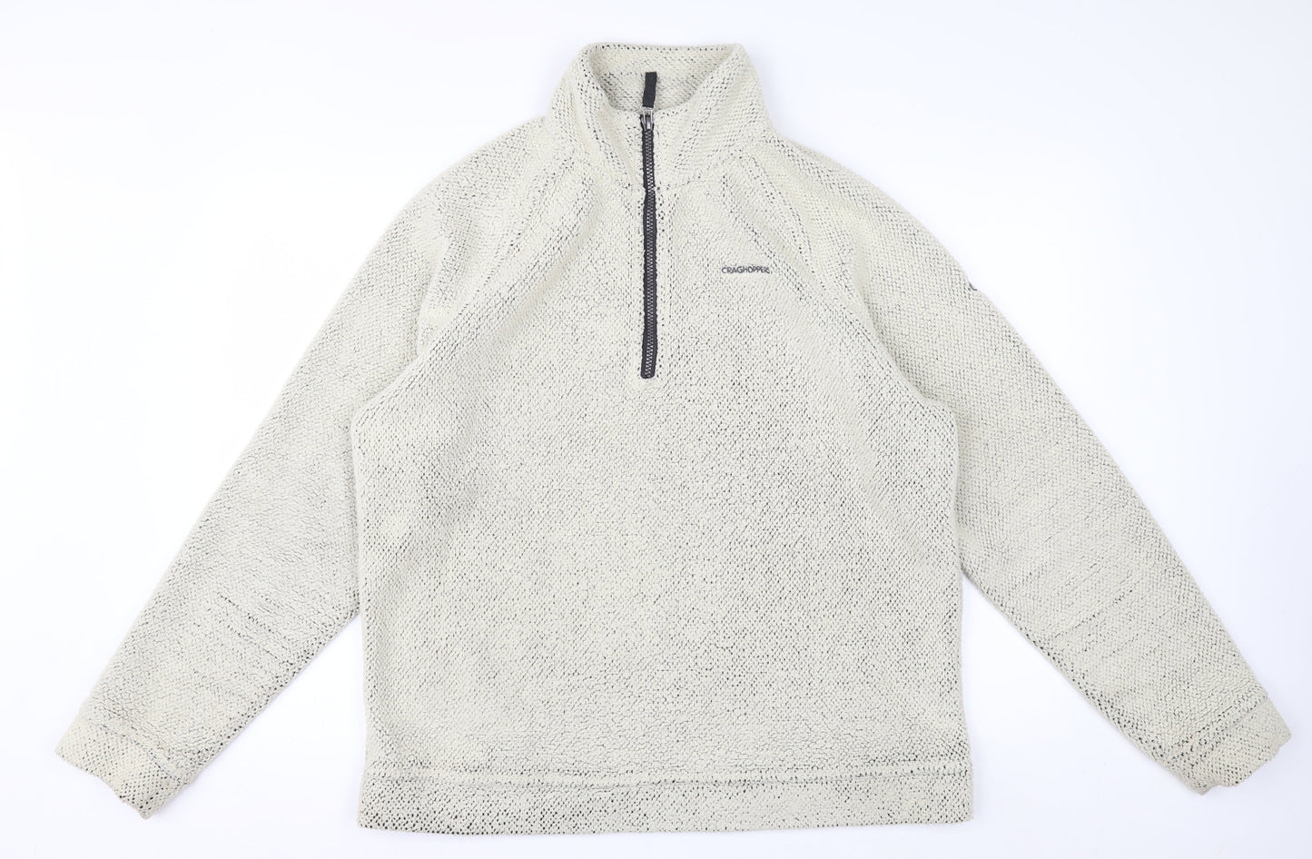 Craghoppers Men’s Beige Fleece 1/4 Zip Pullover Sweatshirt L
