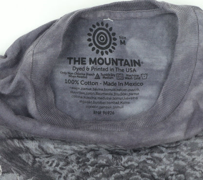 The Mountain Men's Grey Owl Graphic Long Sleeve Cotton T-Shirt M