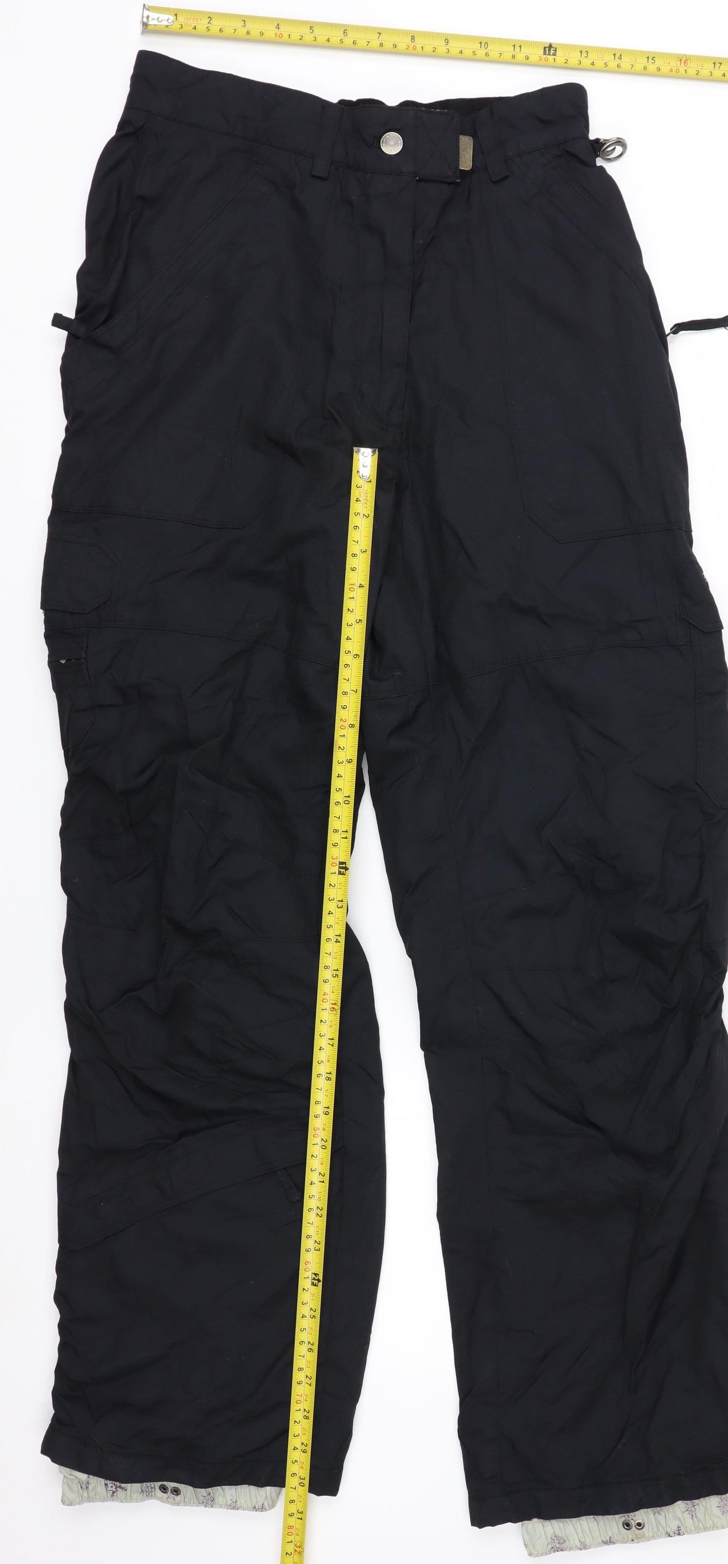 Powder Room Women's Black M Snow Pants Waterproof Insulated Winter Trousers