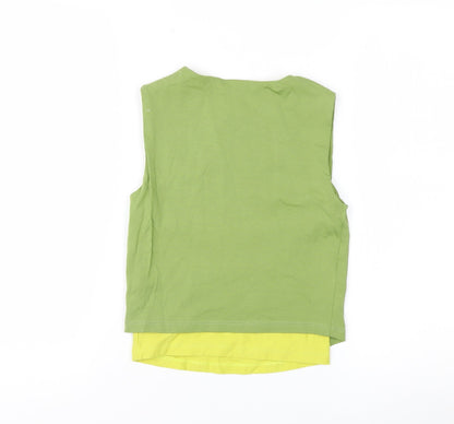 Collusion Women’s Green Cropped Cutout Tank Top Size 6