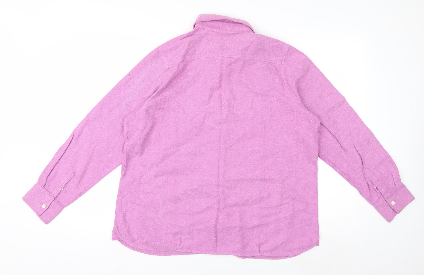 Oxford Shirt Co. Women's Pink Cotton Button-Up Shirt Size 18 Long Sleeve