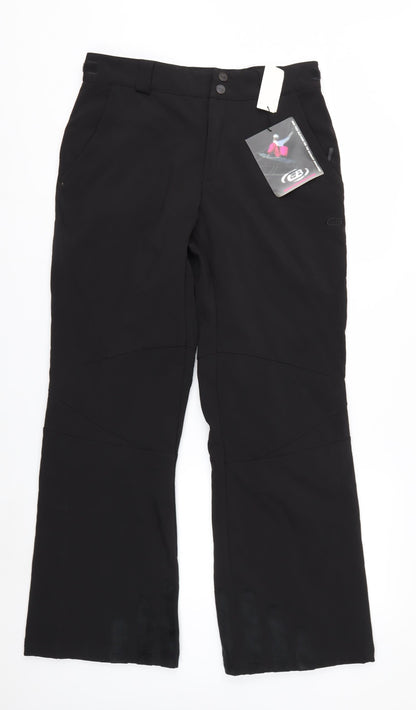 CB Sports Women's Black Softshell Snow Pants Size M Winter Ski Trousers