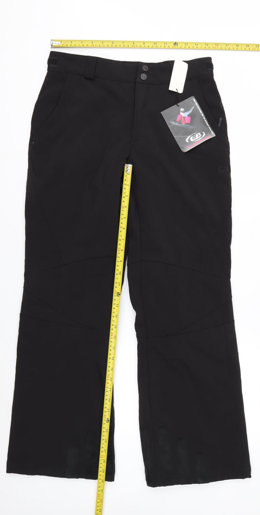 CB Sports Women's Black Softshell Snow Pants Size M Winter Ski Trousers