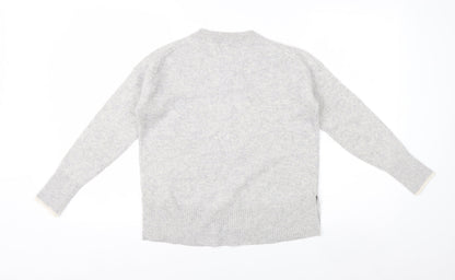 The White Company Womens Grey Small Cashmere Heart Jumper