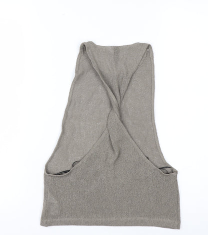 H&M Divided Women's Grey Cropped Knit Tank Top Size S
