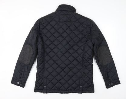 Maine New England Men's Black Quilted Nylon Jacket Size S 38in