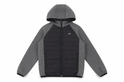 Jack & Jones Boys Grey Hooded Puffer Jacket Size 152 Full Zip