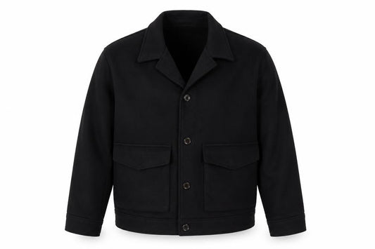 H&M Men's Black Wool Blend Button Jacket XXL Classic Style