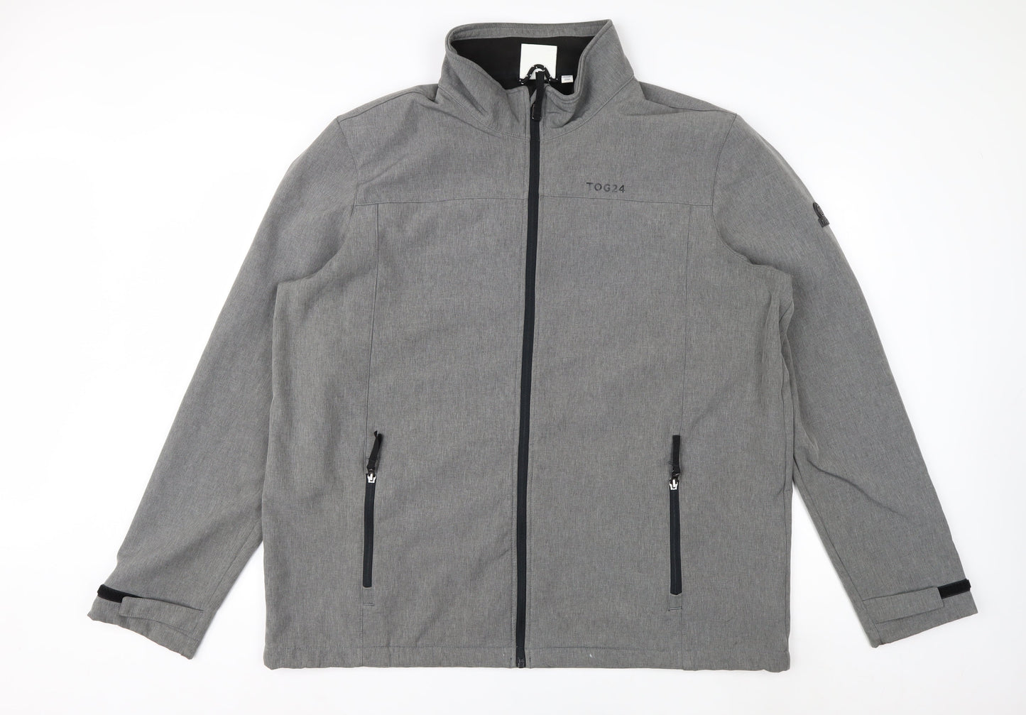 TOG24 Men's Grey 2XL Softshell Jacket Water Resistant Outdoor