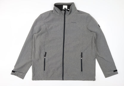 TOG24 Men's Grey 2XL Softshell Jacket Water Resistant Outdoor