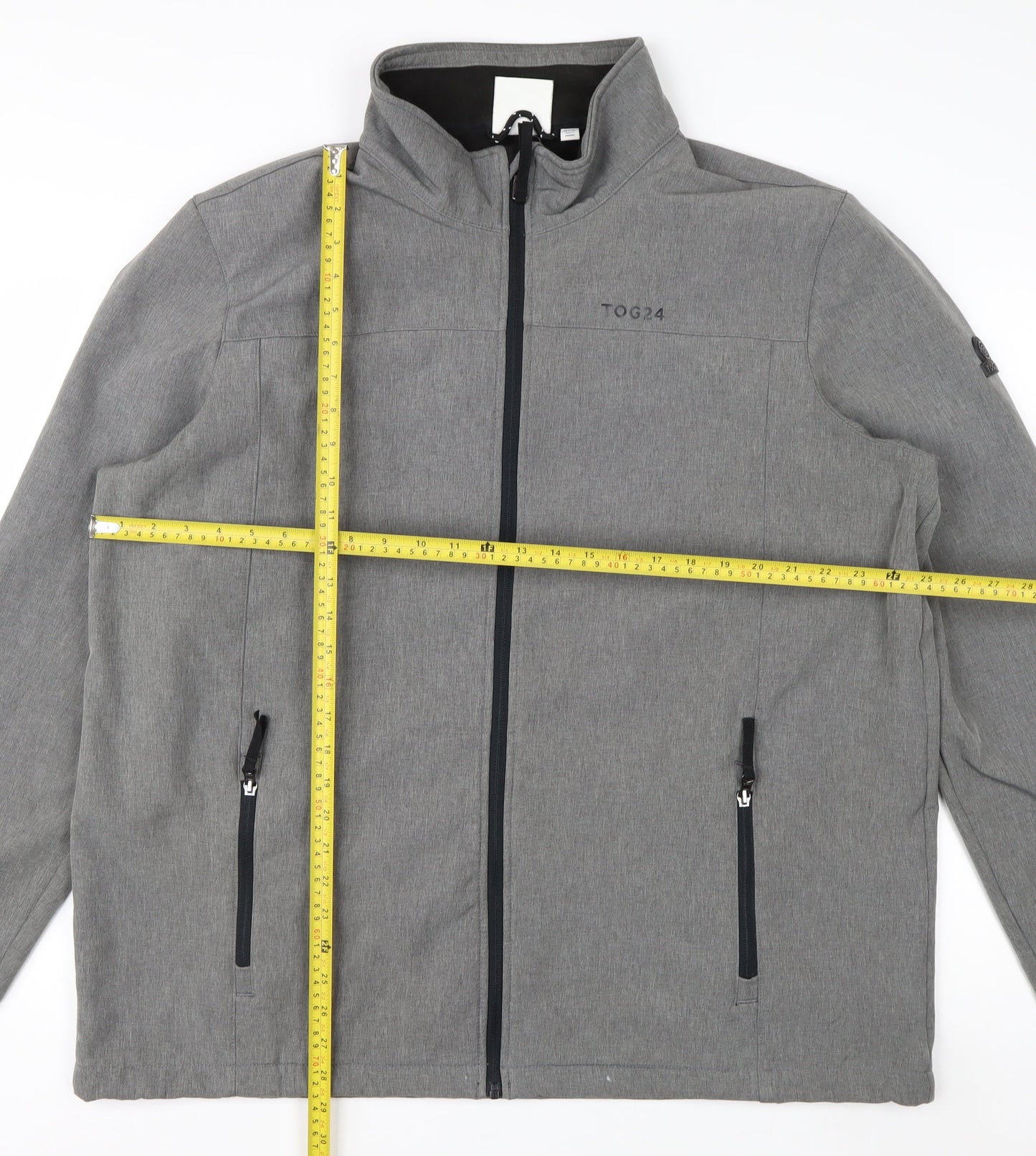 TOG24 Men's Grey 2XL Softshell Jacket Water Resistant Outdoor