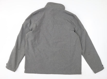 TOG24 Men's Grey 2XL Softshell Jacket Water Resistant Outdoor