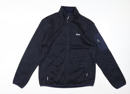 Regatta Men's Blue Full Zip Fleece Jacket Size L Outdoor Casual