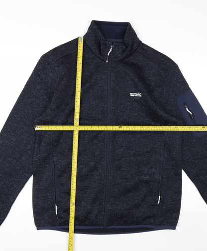 Regatta Men's Blue Full Zip Fleece Jacket Size L Outdoor Casual
