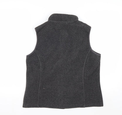 Marks and Spencer Womens Grey Fleece Zip Waistcoat UK 12