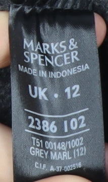 Marks and Spencer Womens Grey Fleece Zip Waistcoat UK 12