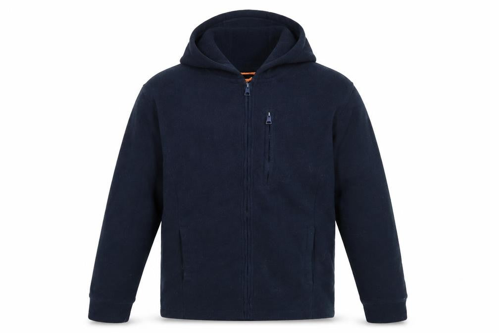 Threadbare Men's Blue Fleece Hooded Full Zip Jacket Size S