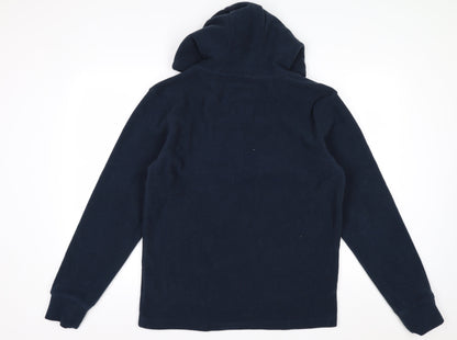 Threadbare Men's Blue Fleece Hooded Full Zip Jacket Size S