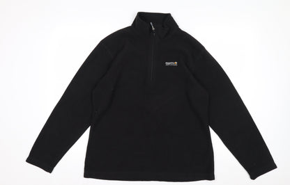 Regatta Women's Black Fleece Pullover Sweatshirt Size 16 1/2 Zip Outdoor