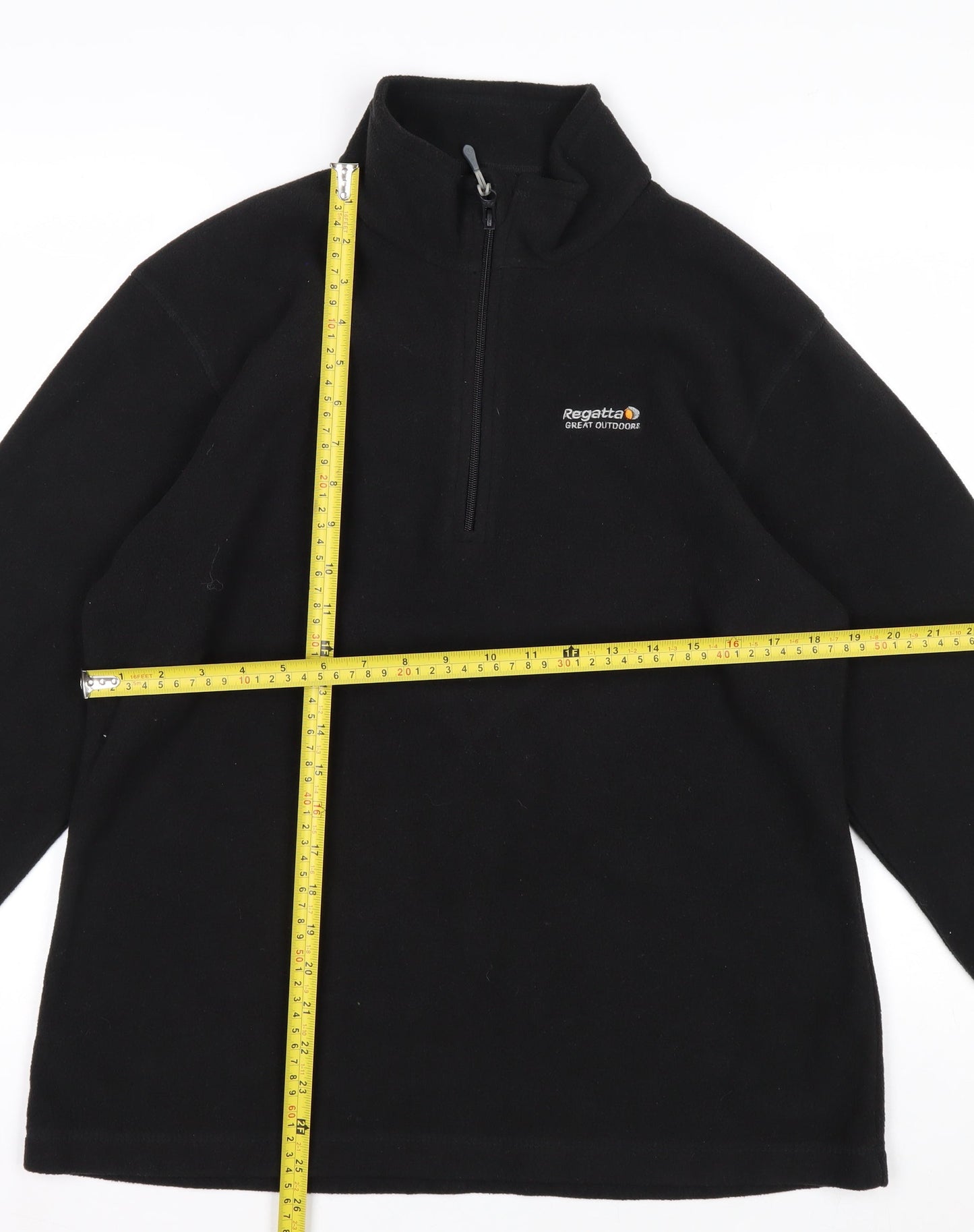 Regatta Women's Black Fleece Pullover Sweatshirt Size 16 1/2 Zip Outdoor