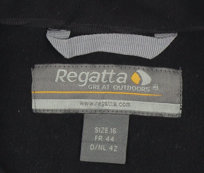 Regatta Women's Black Fleece Pullover Sweatshirt Size 16 1/2 Zip Outdoor
