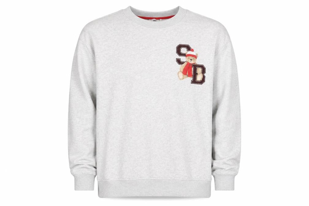 Marks and Spencer Men's Grey Spencer Bear Christmas Sweatshirt L