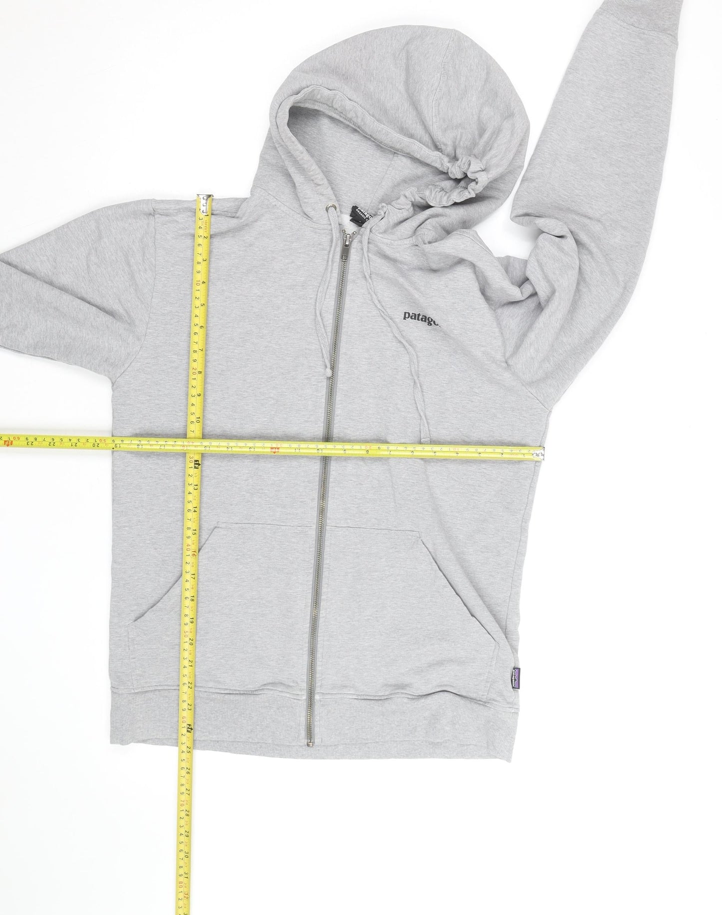 Patagonia Men's Grey Full Zip Organic Cotton Hoodie S