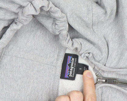 Patagonia Men's Grey Full Zip Organic Cotton Hoodie S