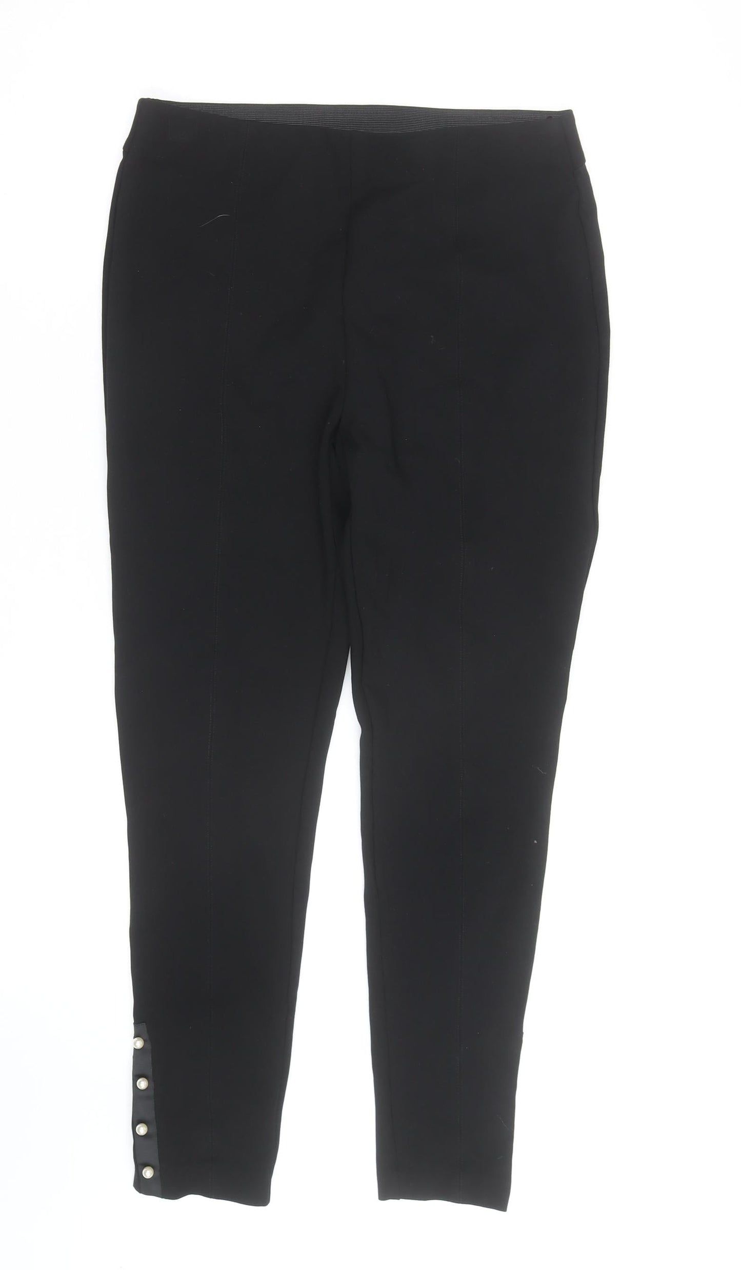 Roman Women’s Black Slim Fit Stretch Leggings Size 12