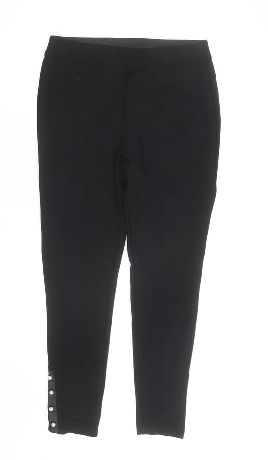Roman Women’s Black Slim Fit Stretch Leggings Size 12
