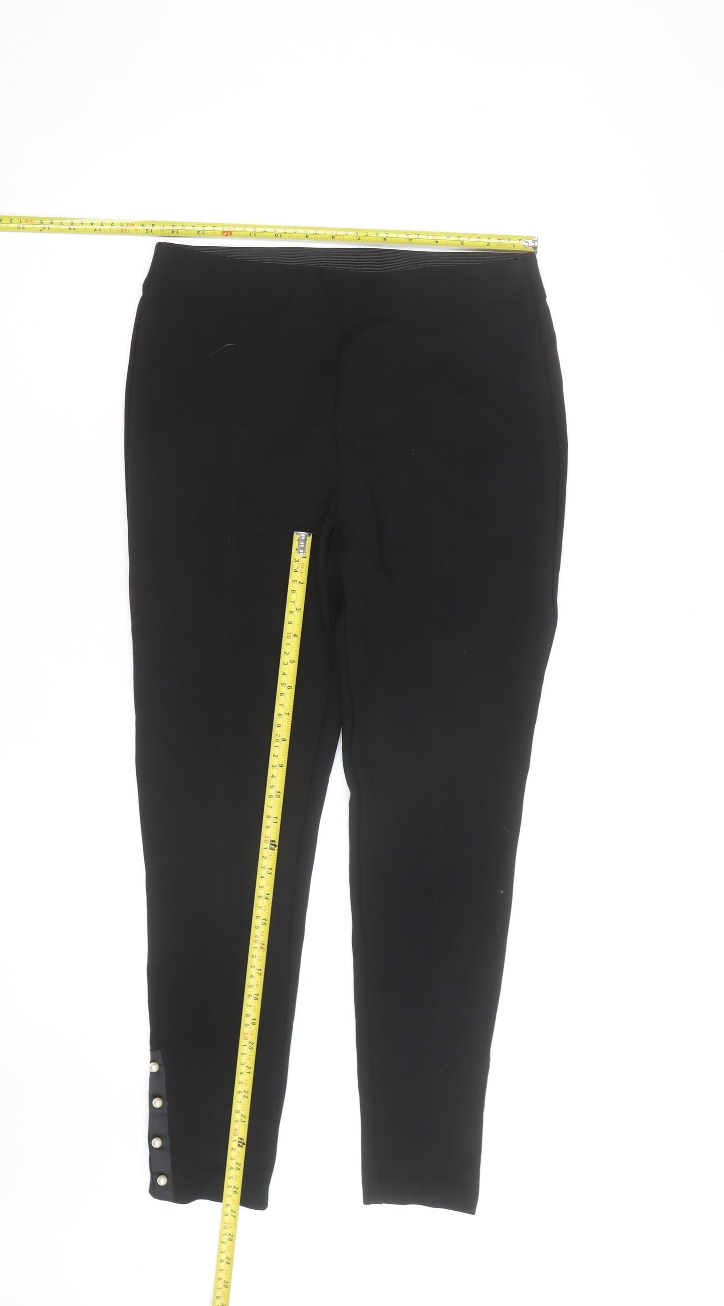 Roman Women’s Black Slim Fit Stretch Leggings Size 12