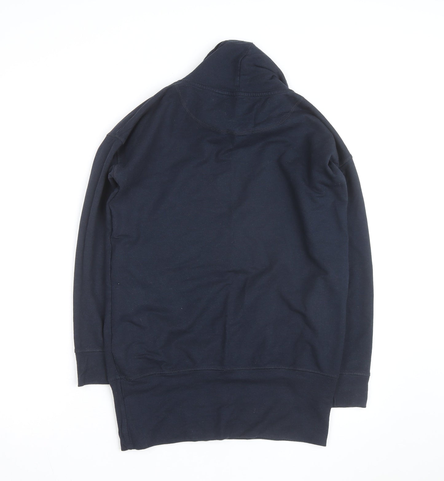 BAM Women's Navy Drawstring Cowl Neck Pullover Hoodie Size 10