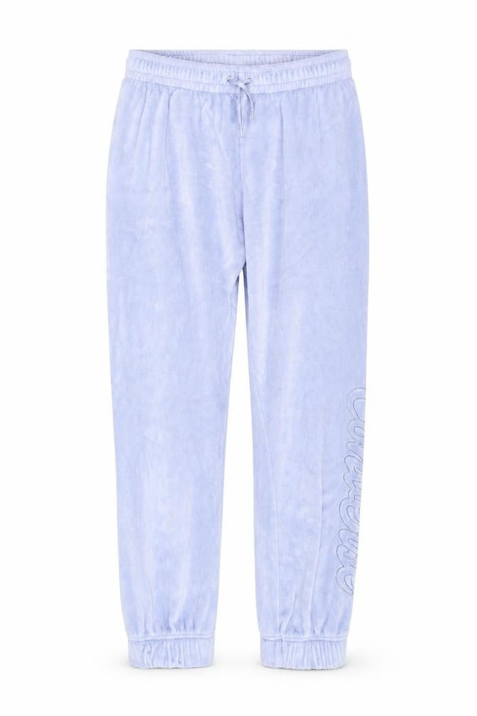 Converse Women Blue Velour Lounge Pants L Lightweight