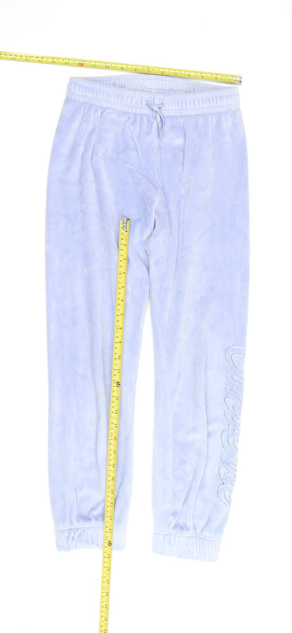 Converse Women Blue Velour Lounge Pants L Lightweight