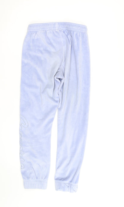 Converse Women Blue Velour Lounge Pants L Lightweight