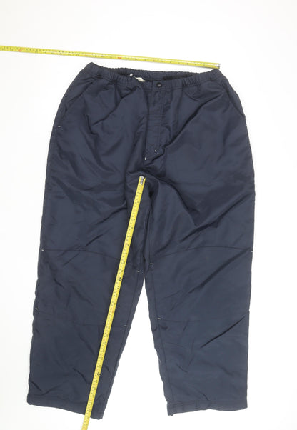 Cotton Traders Women Blue Fleece Lined Snow Pants XL