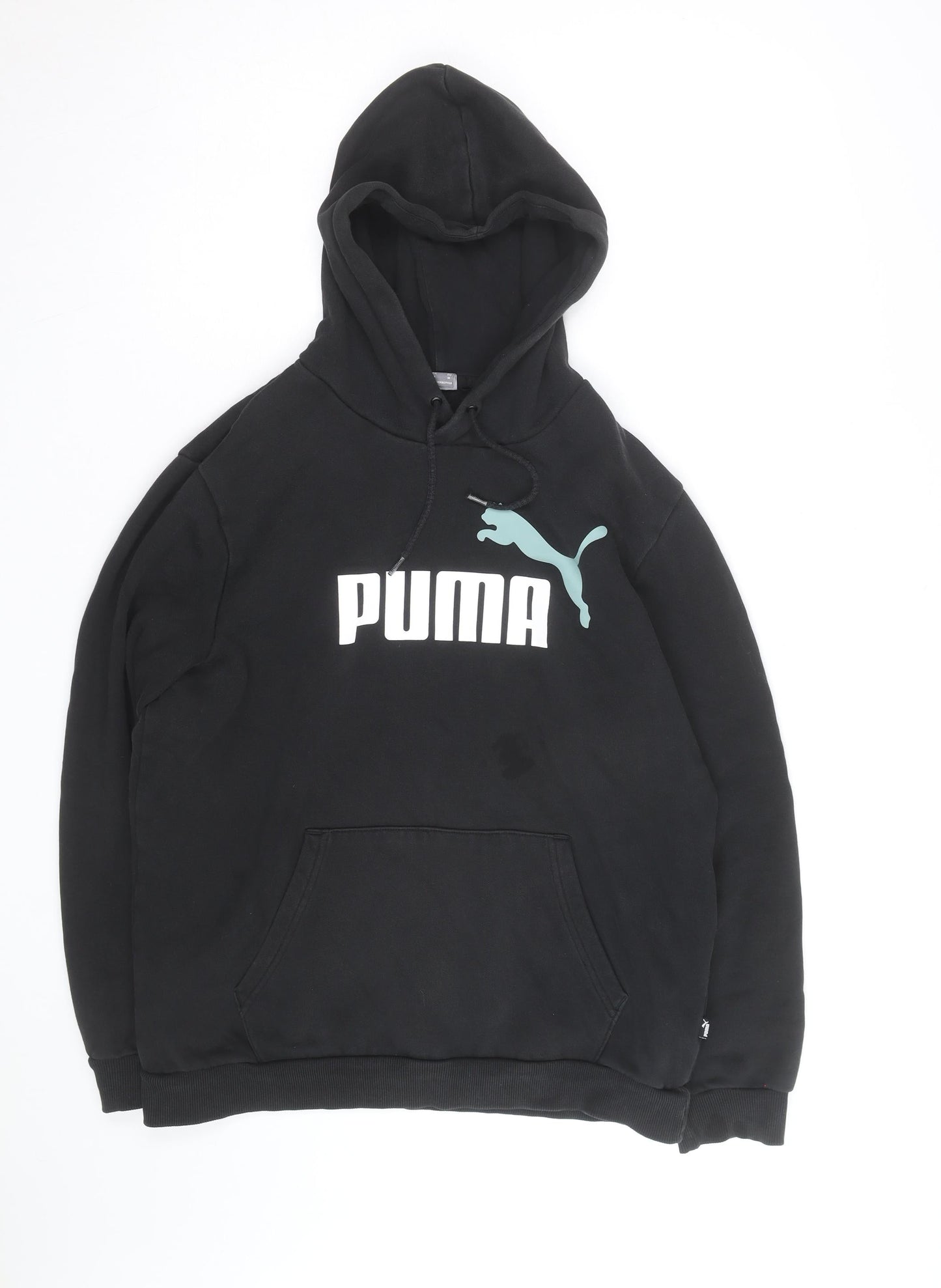 Puma Men's Black Pullover Hoodie M Graphic Logo Casual Wear